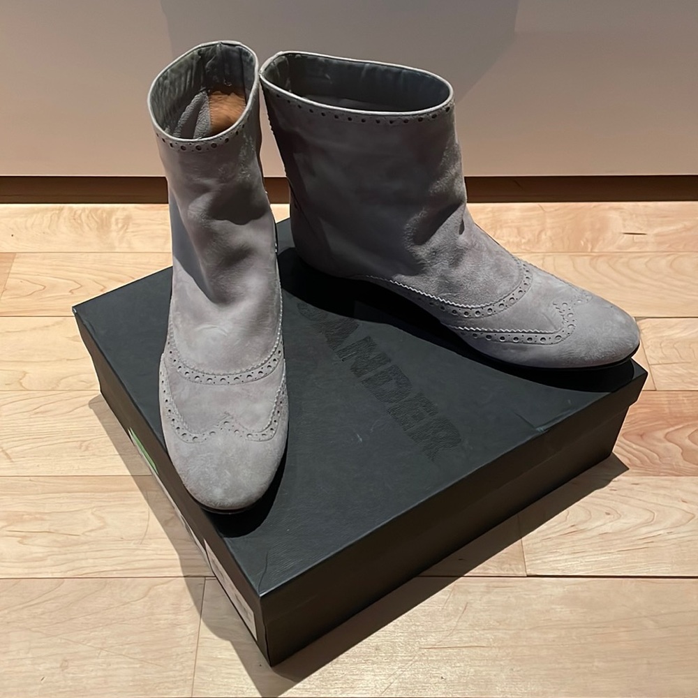 Jill Sander grey suede boots